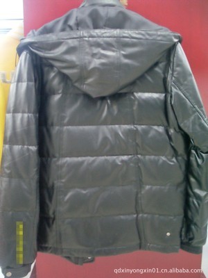 【供應男式休閑皮羽絨服】價格,廠家,圖片,男式皮衣、皮夾克,青島鑫永信皮革制品-